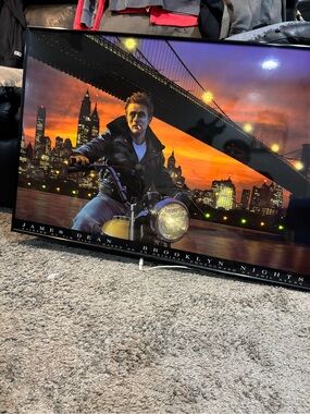 James Dean “Brooklyn Nights' Framed Art Print - Orange & Black